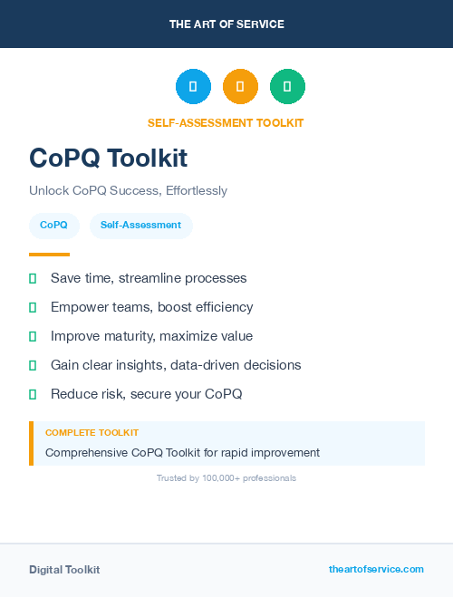 COPQ Toolkit