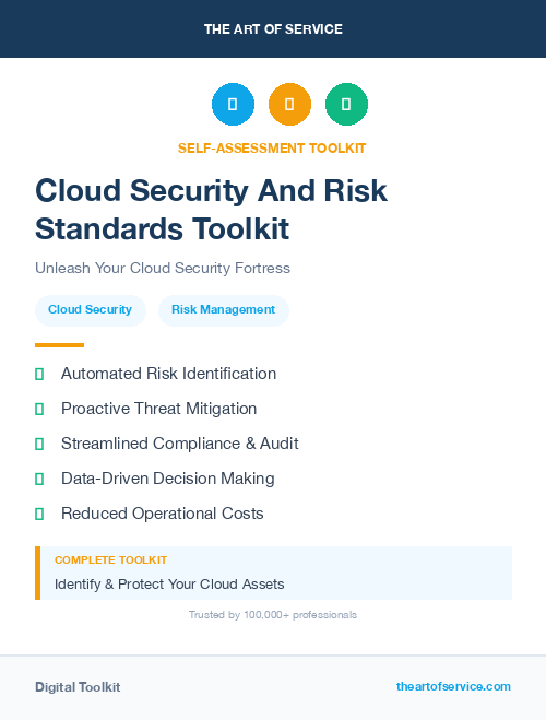 Cloud Security And Risk Standards Toolkit