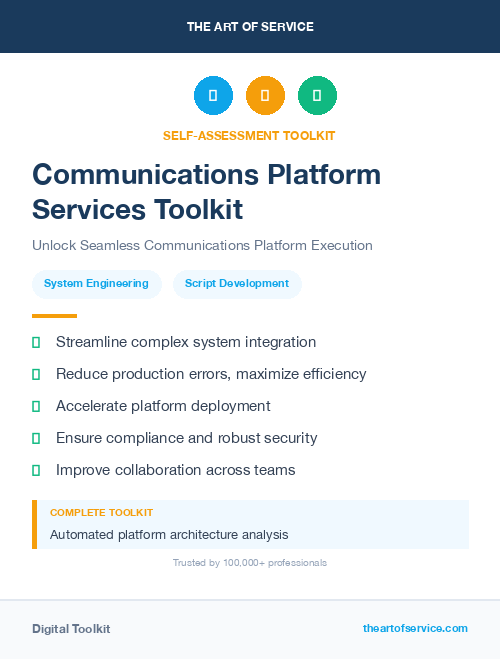 Communications Platform Services Toolkit