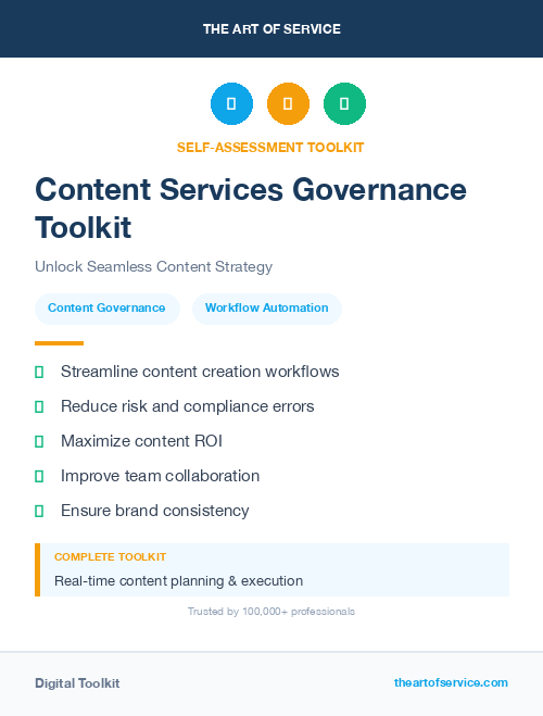 Content Services Governance Toolkit