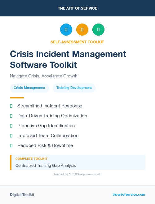 Crisis Incident Management Software Toolkit