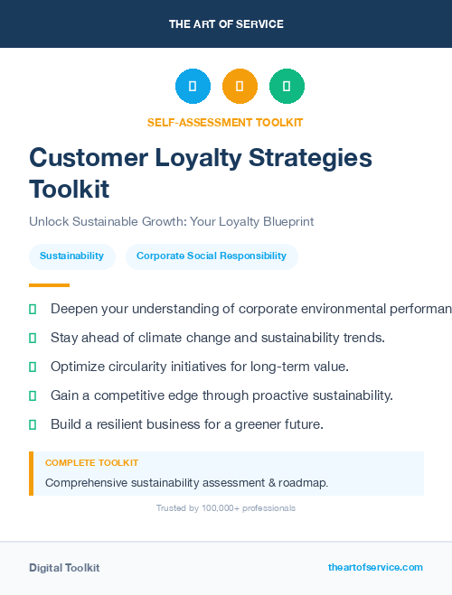 Customer Loyalty Strategies Toolkit