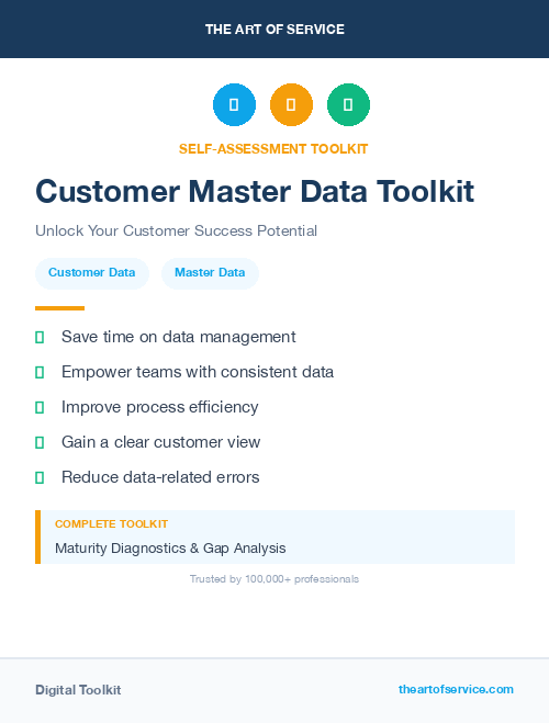 Customer Master Data Toolkit