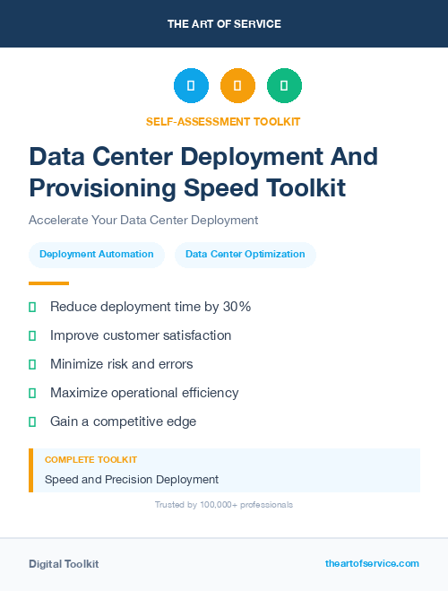 Data Center Deployment And Provisioning Speed Toolkit