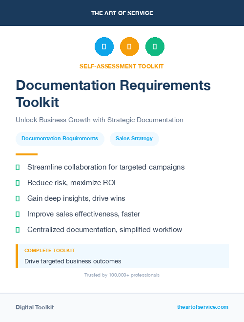 Documentation Requirements Toolkit