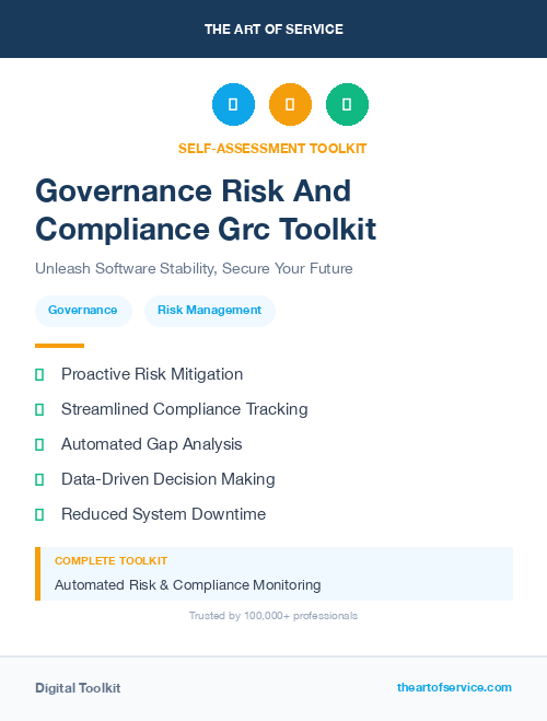 Governance Risk And Compliance Grc Toolkit