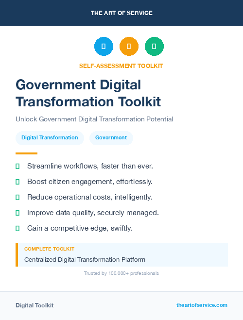 Government Digital Transformation Toolkit