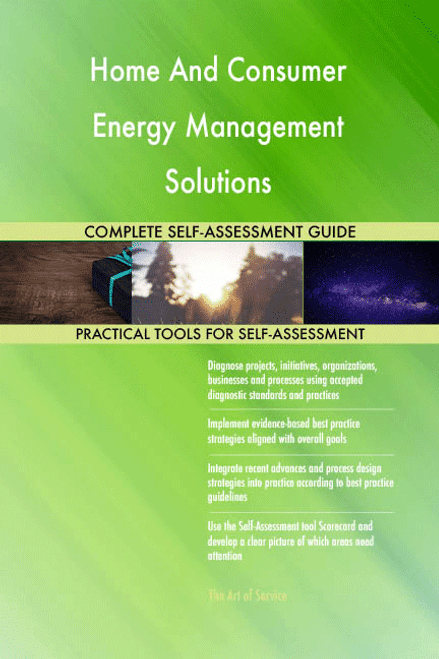 Home And Consumer Energy Management Solutions Toolkit