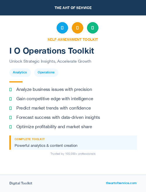 I O Operations Toolkit
