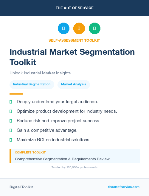 Industrial Market Segmentation Toolkit