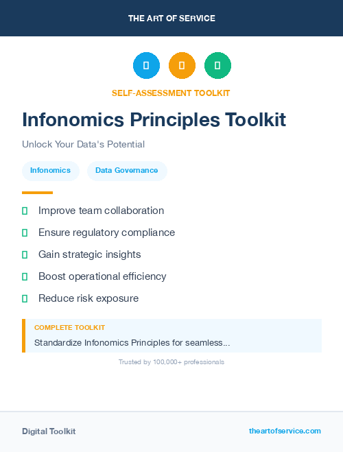 Infonomics Principles Toolkit