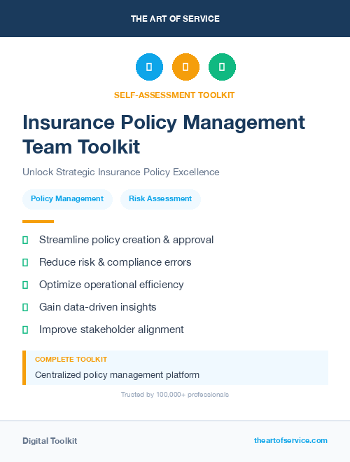 Insurance Policy Management Team Toolkit
