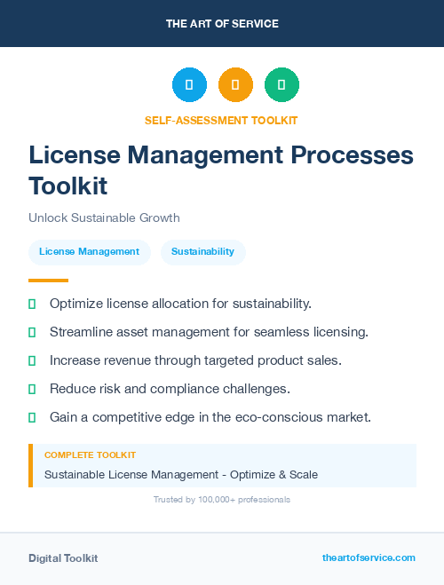 License Management Processes Toolkit
