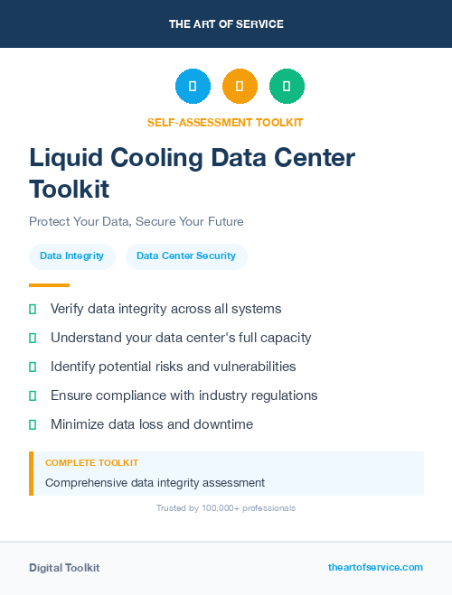 Liquid Cooling Data Center Toolkit