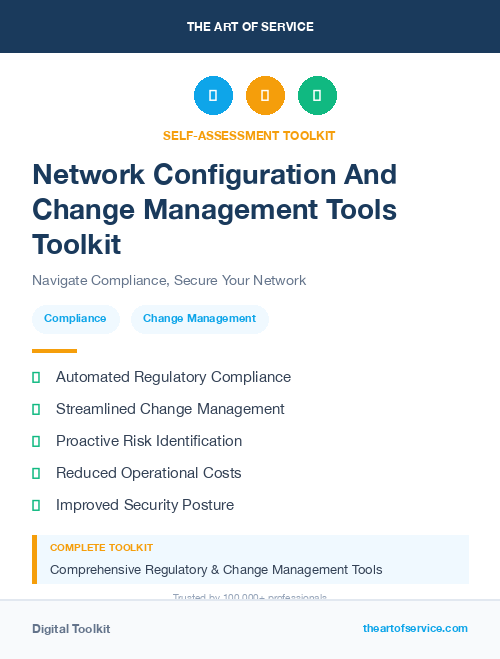 Network Configuration And Change Management Tools Toolkit