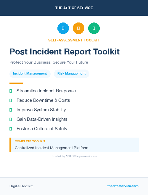 Post Incident Report Toolkit