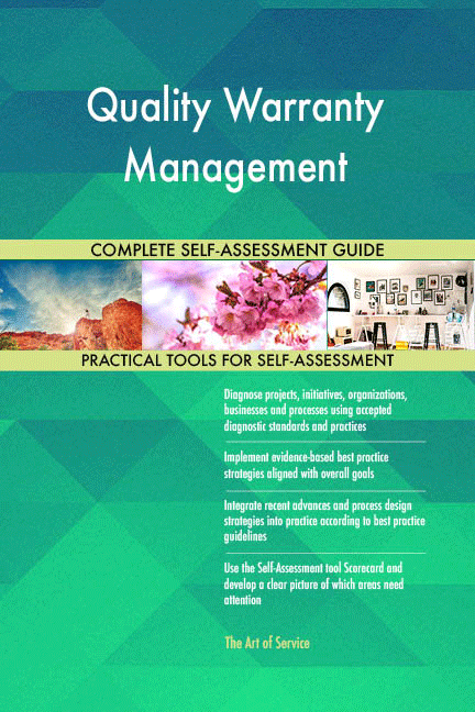 Quality Warranty Management Toolkit