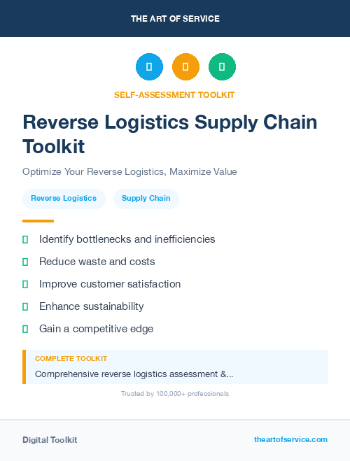 Reverse Logistics Supply Chain Toolkit