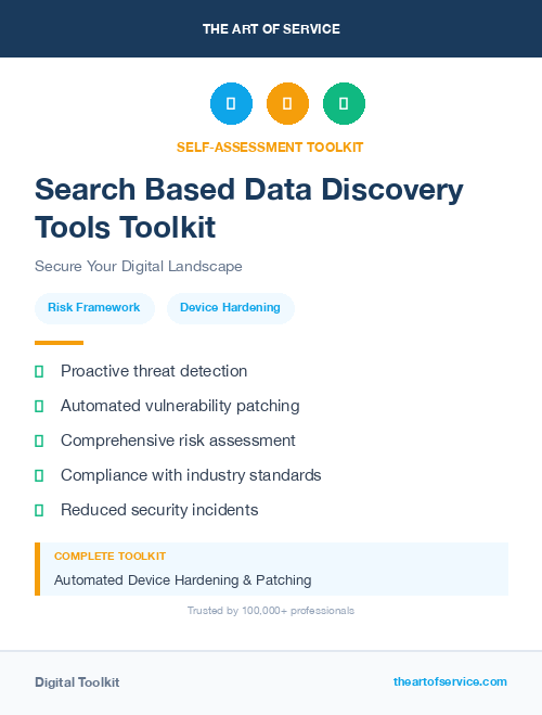 Search Based Data Discovery Tools Toolkit