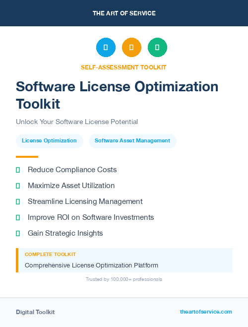 Software License Optimization Toolkit