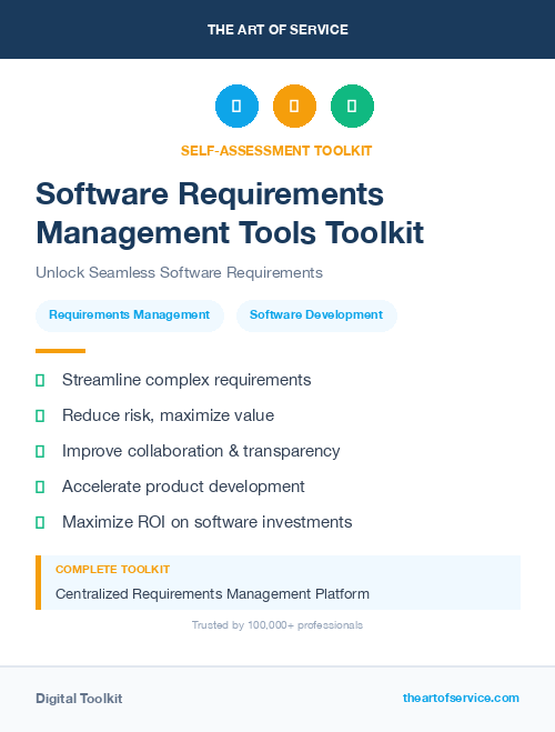 Software Requirements Management Tools Toolkit