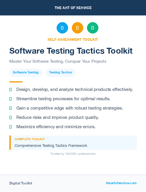 Software Testing Tactics Toolkit