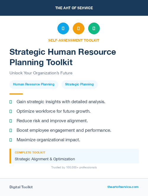 Strategic Human Resource Planning Toolkit