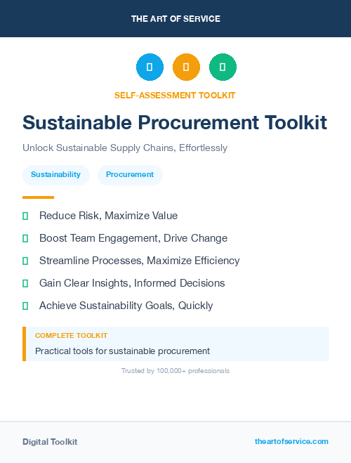 Sustainable Procurement Toolkit