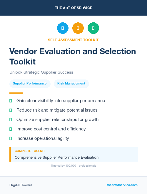 Vendor Evaluation and Selection Toolkit