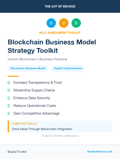 Blockchain Business Model Strategy Toolkit