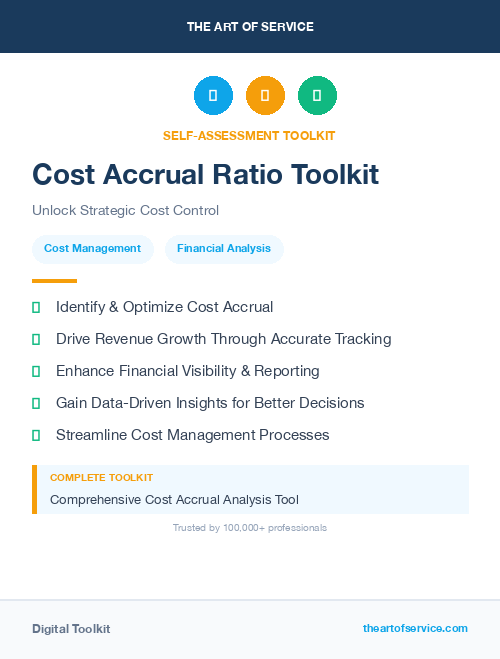 Cost Accrual Ratio Toolkit