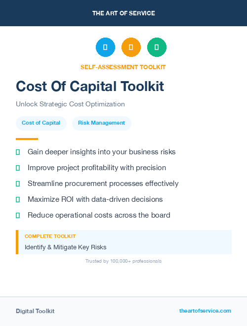 Cost Of Capital Toolkit