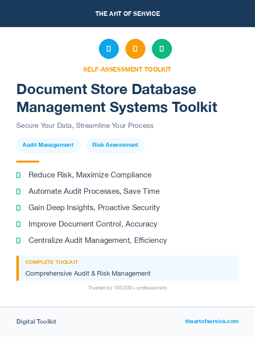 Document Store Database Management Systems Toolkit
