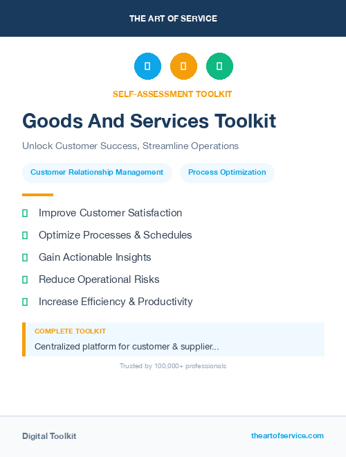 Goods And Services Toolkit