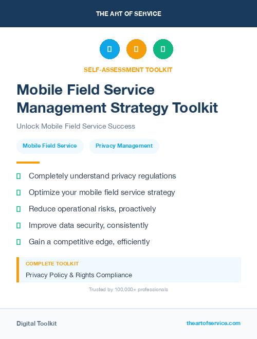 Mobile Field Service Management Strategy Toolkit
