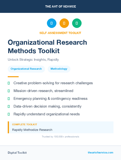 Organizational Research Methods Toolkit