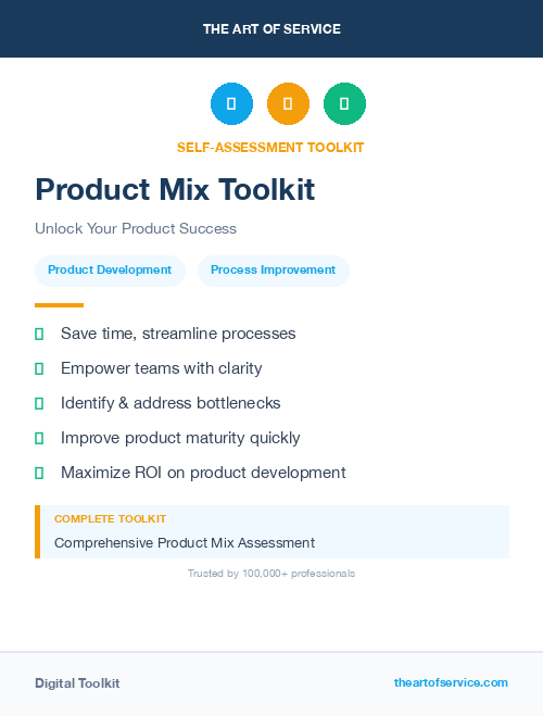 Product Mix Toolkit