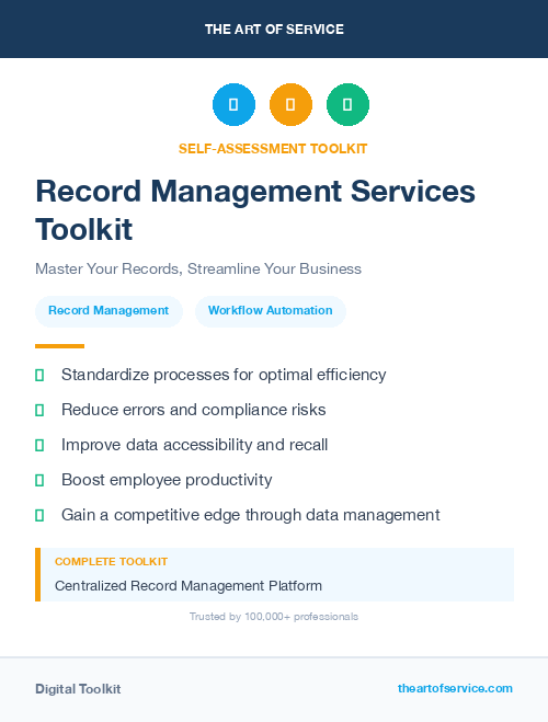 Record Management Services Toolkit