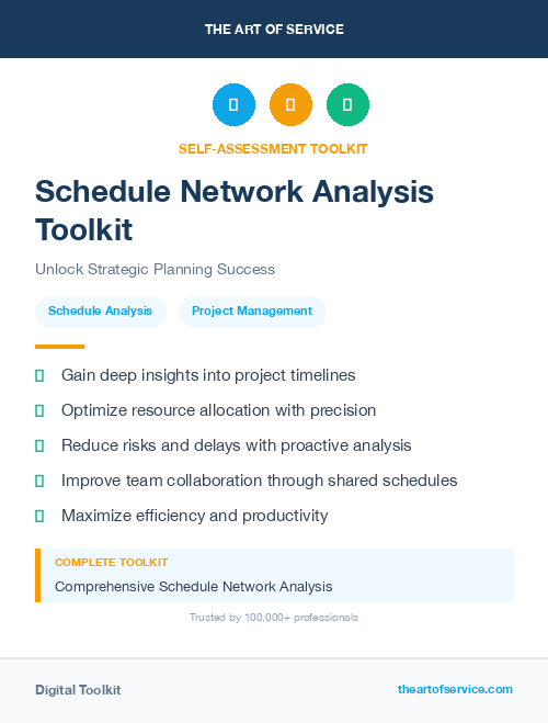 Schedule Network Analysis Toolkit