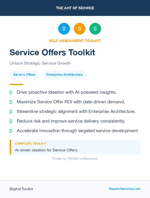 Service Offers Toolkit