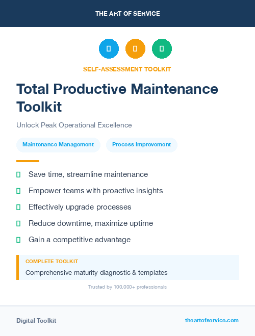 Total Productive Maintenance Toolkit