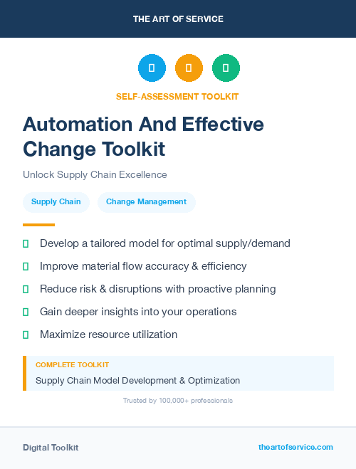 Automation And Effective Change Toolkit