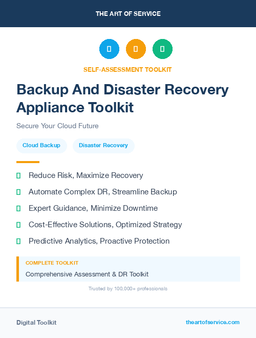 Backup And Disaster Recovery Appliance Toolkit