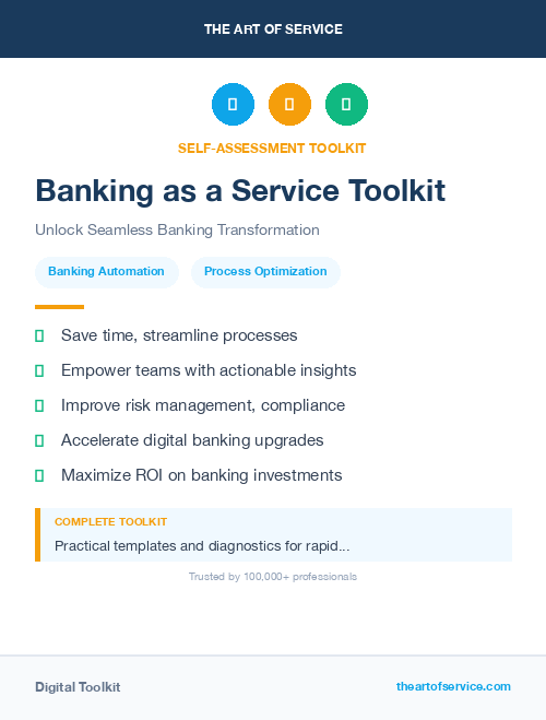 Banking as a Service Toolkit