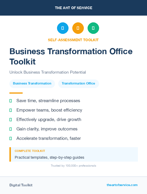 Business Transformation Office Toolkit
