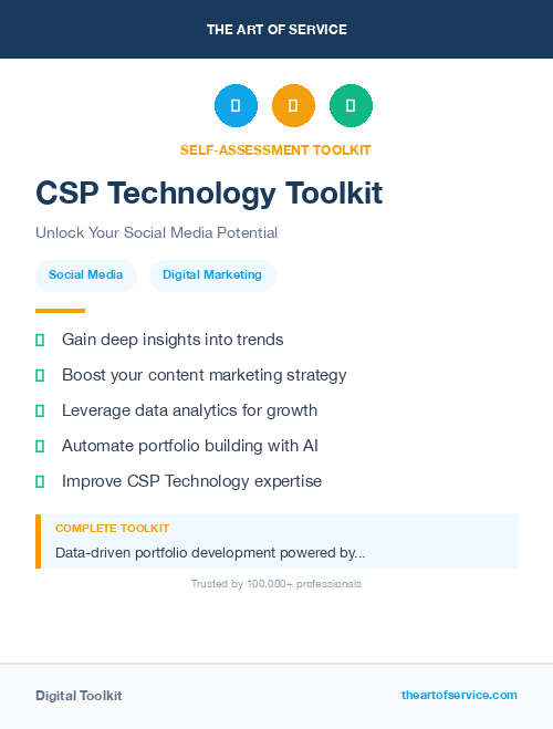 CSP Technology Toolkit