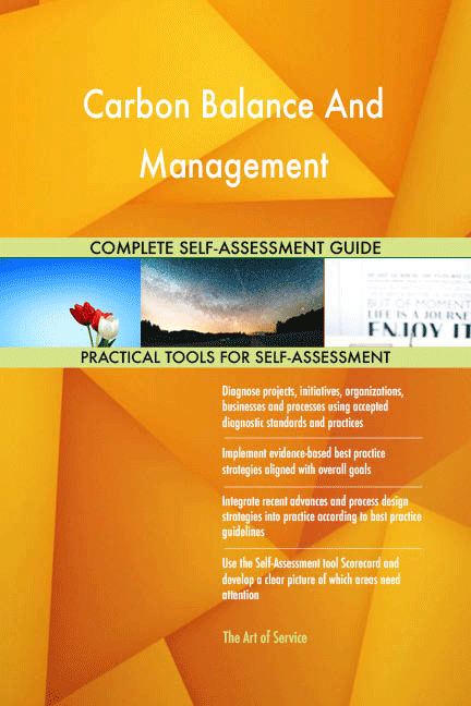 Carbon Balance And Management Toolkit
