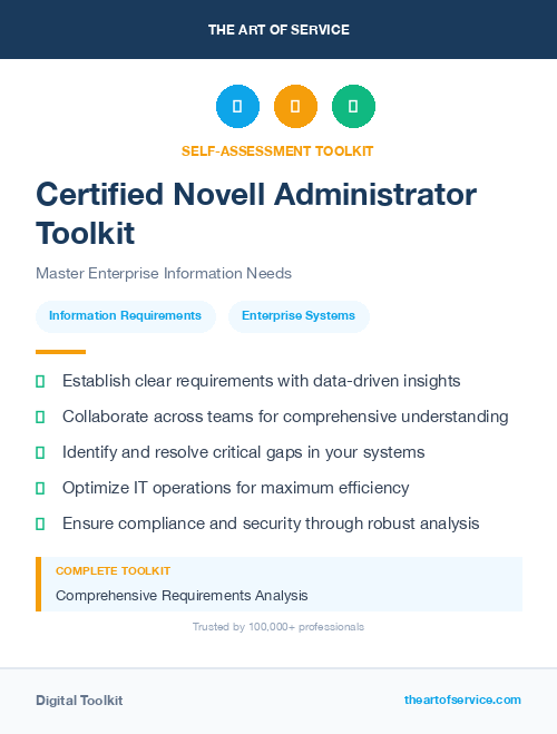 Certified Novell Administrator Toolkit