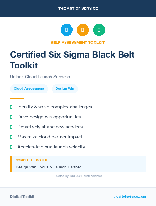 Certified Six Sigma Black Belt Toolkit