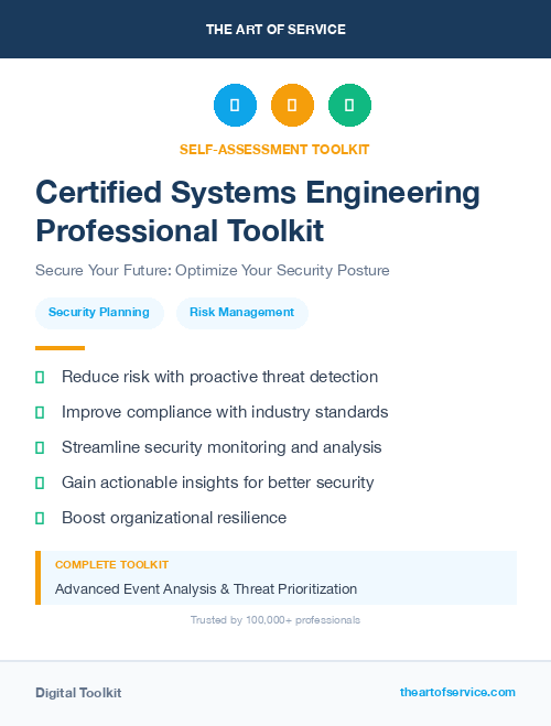 Certified Systems Engineering Professional Toolkit